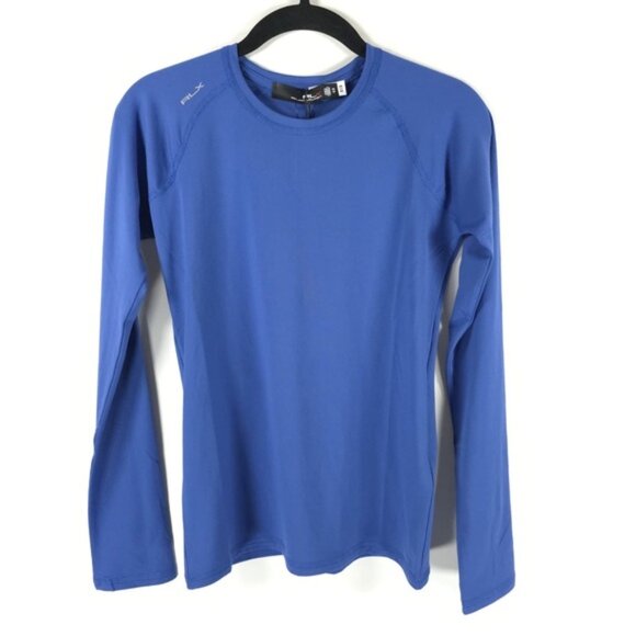 NWT RLX RALPH LAUREN Women’s Golf 1/15 Blue Long Sleeve PERFORMANCE Top XS - Picture 2 of 12